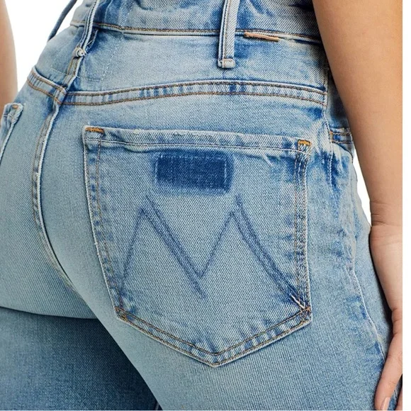 MOTHER The Hustler Roller Frayed Jeans I Confess PETITE Size 25 NWT - Picture 4 of 10